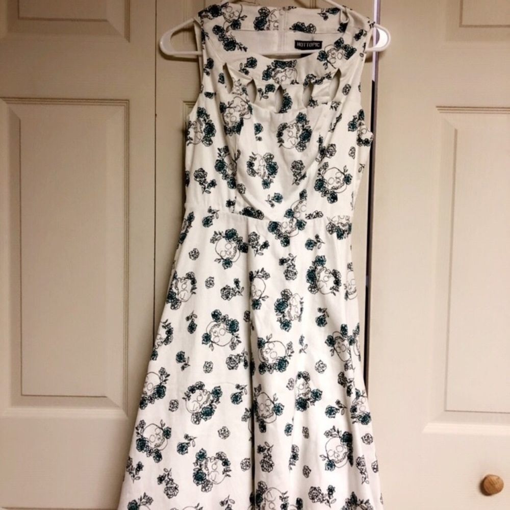 Skull & Blue Roses Dress